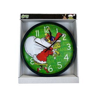 The Grinch Christmas Character Decorative Wall Clock Holiday Dr Seuss Kids Room